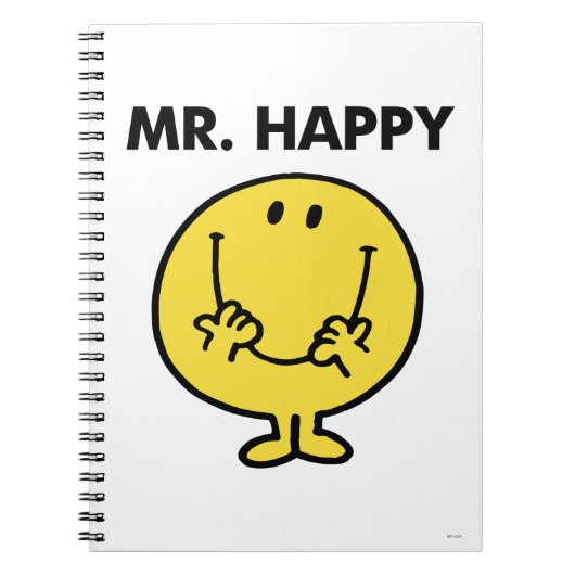 Mr. Happy | Großer Smiley Notizblock (Vorderseite)