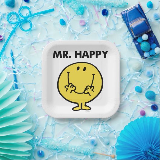 Mr. Happy | Großer Smiley Pappteller (Party)