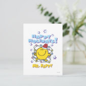 Mr. Happy | Happy Holidays Feiertagspostkarte (Stehend Vorderseite)