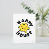 Mr. Happy | Happy House Postkarte (Stehend Vorderseite)