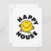 Mr. Happy | Happy House Postkarte (Vorne/Hinten)