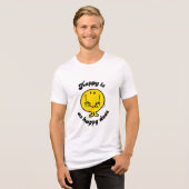 Mr. Happy | Happy Is As Happy Does Tri-Blend Shirt (Vorderseite voll)