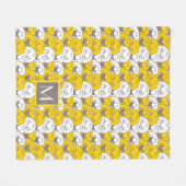 Mr. Happy | Lichtmuster | Monogramm Fleecedecke (Vorderseite (Horizontal))