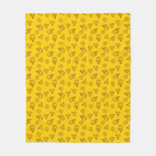 Mr Happy & Little Miss Sunshine Gelbes Muster Fleecedecke