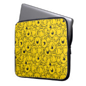 Mr. Happy | Lot Gelblächenmuster Laptopschutzhülle (Vorderseite Links)