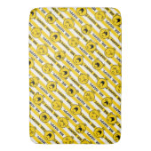 Mr. Happy | Muster für gelbe Streifen Badematte (Vorderseite Vertikal)