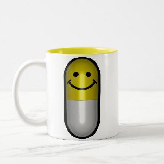 Mr.Happy Pille Zweifarbige Tasse (Links)