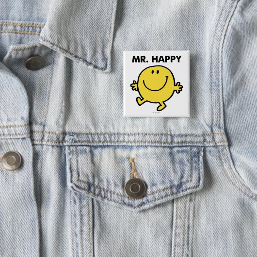 Mr. Happy | Tanzen und Lächeln Button (Beispiel)