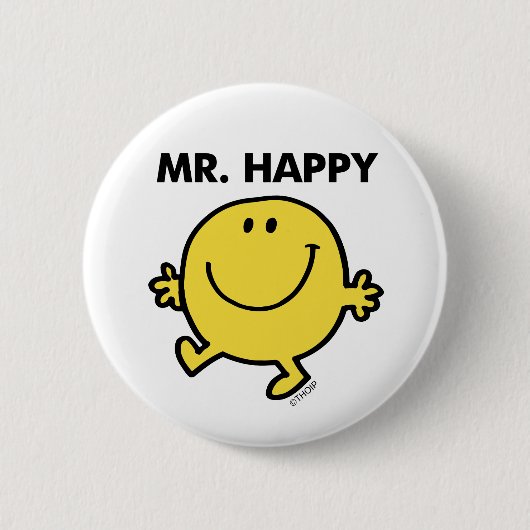 Mr. Happy | Tanzen und Lächeln Button (Vorderseite)