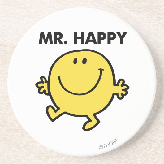 Mr. Happy | Tanzen und Lächeln Getränkeuntersetzer (Vorne)