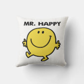Mr. Happy | Tanzen und Lächeln Kissen (Rückseite)