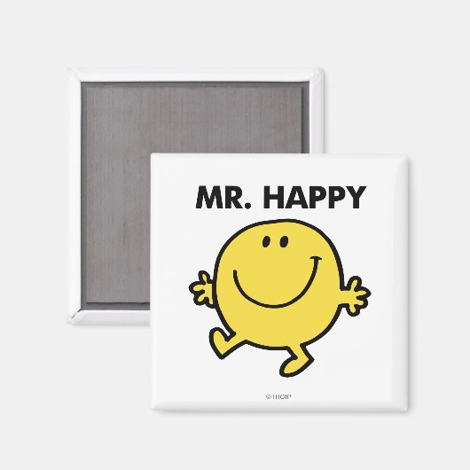 Mr. Happy | Tanzen und Lächeln Magnet (Vorderseite/Rückseite)