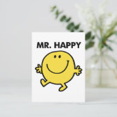 Mr. Happy | Tanzen und Lächeln Postkarte (Stehend Vorderseite)