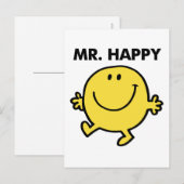 Mr. Happy | Tanzen und Lächeln Postkarte (Vorne/Hinten)