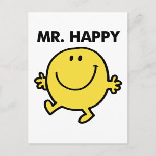 Mr. Happy   Tanzen und Lächeln Postkarte