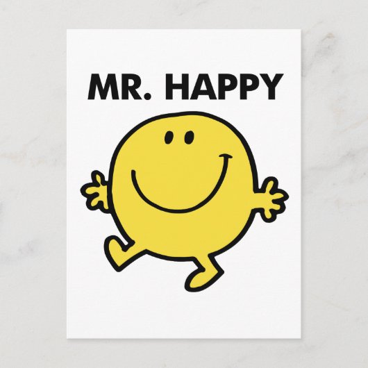 Mr. Happy | Tanzen und Lächeln Postkarte (Vorderseite)