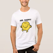 Mr. Happy | Tanzen und Lächeln Tri-Blend Shirt (Vorderseite)