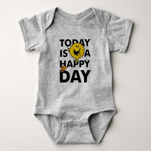 Mr. Happy | Today is a Happy Day Baby Strampler (Vorderseite)