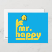 Mr. Happy | Wasserbrunnen Postkarte (Vorne/Hinten)