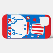 Mr. Happy with Patriotic Hat Case-Mate iPhone Hülle (Rückseite (Horizontal))