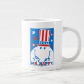 Mr. Happy with Patriotic Hat Jumbo-Tasse (Rechts)