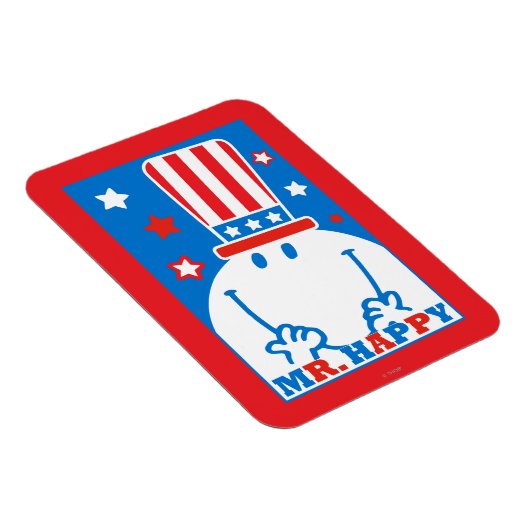Mr. Happy with Patriotic Hat Magnet (Rechte Seite)