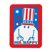 Mr. Happy with Patriotic Hat Magnet (Vertikal)