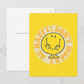 Mr. Happy's glückliches Motto Postkarte (Vorne/Hinten)