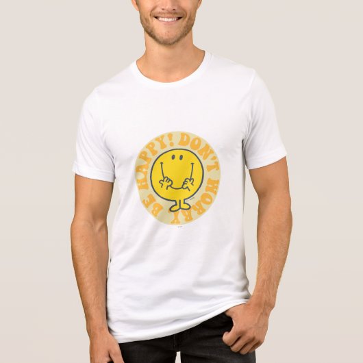 Mr. Happy's Happy Motto Tri-Blend Shirt (Vorderseite)