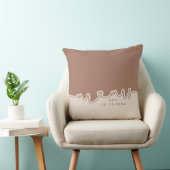 Mr. Heart Script Mocha Beige Wedding Pillow Kissen (Stuhl )