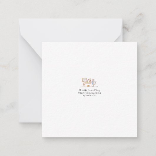 Mr Hiddle Cooks Turkey Season Greetings Card Mitteilungskarte (Rückseite)