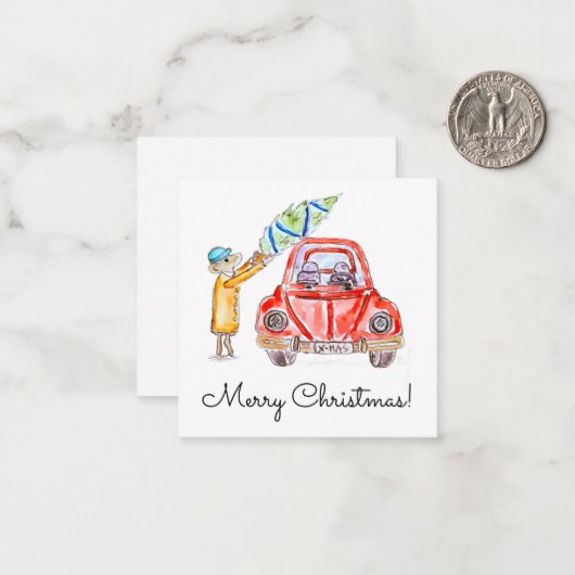 Mr Hiddle 'Tree Time' Mitteilungskarte (Vorderseite/Rückseite Beispiel)