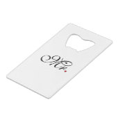 Mr. Husband Groom Ihre neuen Wünsche Kreditkarten Flaschenöffner (Vorderseite Schrägansicht)