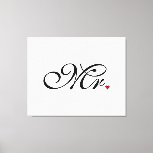 Mr. Husband Groom Ihre neuen Wünsche Leinwanddruck (Vorderseite)