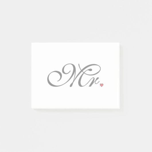 Mr. Husband Groom Ihre neuen Wünsche Post-it Klebezettel (Vorderseite)