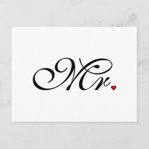 Mr. Husband Groom Ihre neuen Wünsche Postkarte