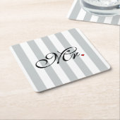 Mr. Husband Groom Klicken, um die Farbstreifen anz Rechteckiger Pappuntersetzer (angewinkelt)