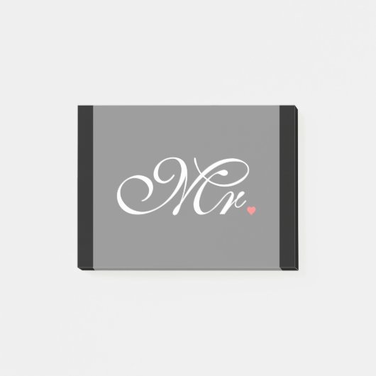 Mr. Husband Groom Seine neuen Wünsche Post-it Klebezettel (Vorderseite)