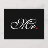 Mr. Husband Groom Seine neuen Wünsche Postkarte (Vorderseite)