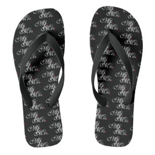 Mr. Husband und Mrs. Husband Ehefrau Seine neuen W Badesandalen
