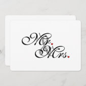 Mr. Husband und Mrs. Husband Ehefrau Seine neuen W Einladung (Vorne/Hinten)