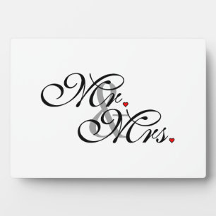 Mr. Husband und Mrs. Husband Ehefrau Seine neuen W Fotoplatte