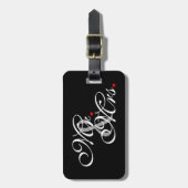 Mr. Husband und Mrs. Husband Ehefrau Seine neuen W Gepäckanhänger (Vorderseite vertikal)