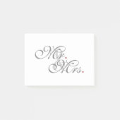 Mr. Husband und Mrs. Husband Ehefrau Seine neuen W Post-it Klebezettel (Vorderseite)