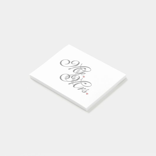 Mr. Husband und Mrs. Husband Ehefrau Seine neuen W Post-it Klebezettel (angewinkelt)