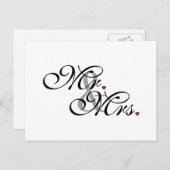 Mr. Husband und Mrs. Husband Ehefrau Seine neuen W Postkarte (Vorne/Hinten)