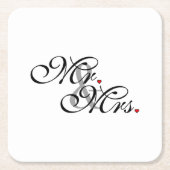 Mr. Husband und Mrs. Husband Ehefrau Seine neuen W Rechteckiger Pappuntersetzer (Vorderseite)