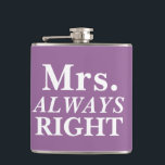 Mr. IMMER rechte Flasche Flachmann<br><div class="desc">Einfach und niedlich,  anpassbar Frau IMMER Right Bride's Flask.</div>