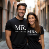 MR. Italian Flag Heart Personal Last Name Couples T-Shirt