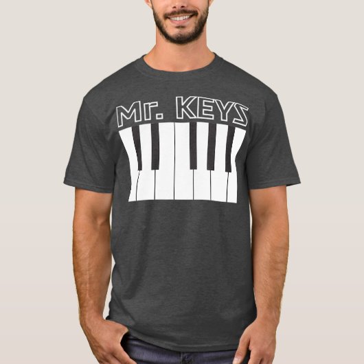 Mr Keys Keyboard Piano Player Musical (2) T-Shirt (Vorderseite)
